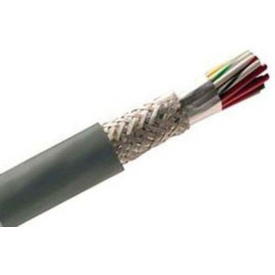 Alpha Wire Alpha Essentials Control Cable, 25 Cores, 0.35 mm², Screened, 30m, Grey PVC Sheath, 22 AWG