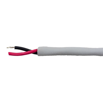 Alpha Wire EcoCable Mini Control Cable, 2 Cores, 0.09 mm², ECO, Unscreened, 30m, Grey mPPE Sheath, 28 AWG