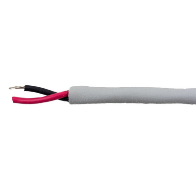 Alpha Wire EcoCable Mini Control Cable, 2 Cores, 0.61 mm², ECO, Unscreened, 30m, Grey mPPE Sheath, 20 AWG