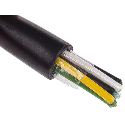 Alpha Wire Xtra-Guard 2 Control Cable, 6 Cores, 0.23 mm², Unscreened, 30m, Black PE Sheath, 24 AWG