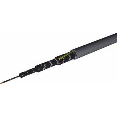 AXINDUS CAELIFLEX Control Cable, 4 Cores, 1 mm², YSL/JZ, Unscreened, 50m, Grey PVC Sheath, 17 AWG
