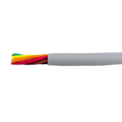 Alpha Wire EcoCable Mini Control Cable, 6 Cores, 0.15 mm², ECO, Unscreened, 30m, Grey mPPE Sheath, 26 AWG