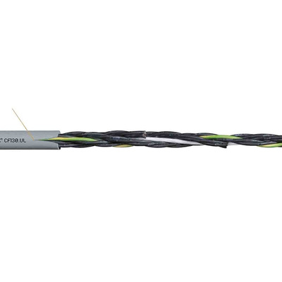 Igus chainflex CF130.UL Control Cable, 4 Cores, 0.75 mm², Unscreened, 10m, Grey PVC Sheath, 18 AWG