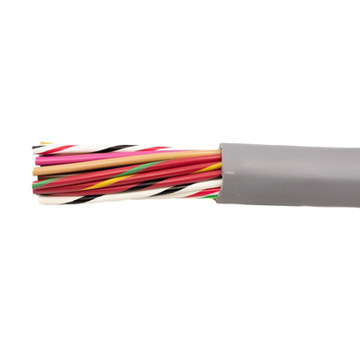 Alpha Wire Control Cable, 30 Cores, 0.35 mm², Unscreened, 305m, Grey PVC Sheath, 22 AWG