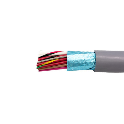 Alpha Wire Control Cable, 30 Cores, Screened, 305m, Grey PVC Sheath, 22 AWG