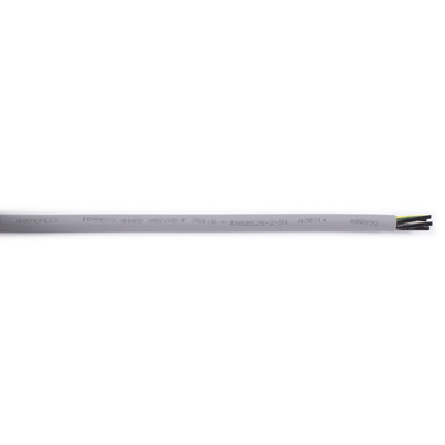 AXINDUS HARMOFLEX Control Cable, 7 Cores, 1.5 mm², H05VV5F, Unscreened, 100m, Grey PVC, type TM5 Sheath, 14AWG