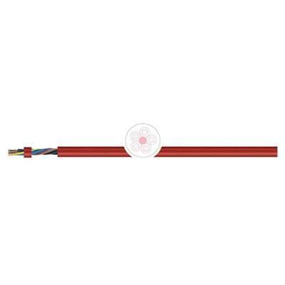 AXINDUS SIHF Multicore Industrial Cable, 2 Cores, 1.5 mm², SIHF, Unscreened, 100m, Redbrown Silicone Sheath, 14AWG
