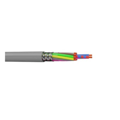 AXINDUS HIFLEX-CY Control Cable, 27 Cores, 1 mm², LiYCY, Screened, 100m, Grey PVC Sheath