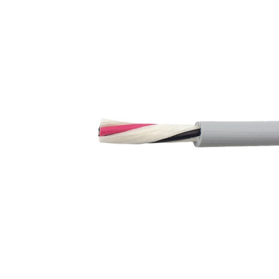 Alpha Wire EcoFlex Control Cable, 2 Cores, 0.81 mm², ECO, Unscreened, 30m, Grey mPPE Sheath, 18 AWG
