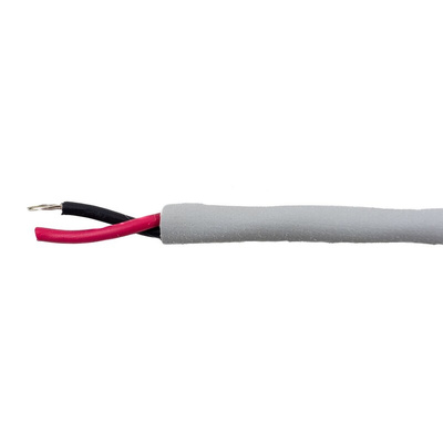Alpha Wire EcoCable Mini Control Cable, 2 Cores, 0.38 mm², ECO, Unscreened, 30m, Grey mPPE Sheath, 22 AWG