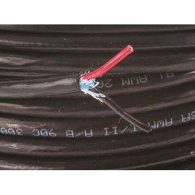 Alpha Wire Xtra-Guard 2 Control Cable, 2 Cores, 0.23 mm², Unscreened, 30m, Black PE Sheath, 24 AWG