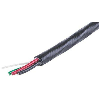 Alpha Wire Xtra-Guard 2 Control Cable, 3 Cores, 0.23 mm², Unscreened, 30m, Black PE Sheath, 24 AWG