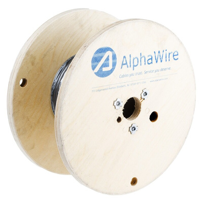 Alpha Wire Xtra-Guard 4 Control Cable, 3 Cores, 0.23 mm², Screened, 30m, Black TPE Sheath, 24 AWG