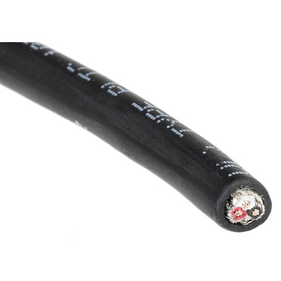 Alpha Wire Xtra-Guard 4 Control Cable, 3 Cores, 0.81 mm², Screened, 30m, Black TPE Sheath, 18 AWG