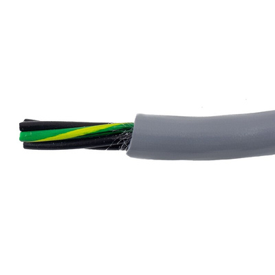 Alpha Wire EcoFlex PUR Control Cable, 5 Cores, 0.78 mm², ECO, Unscreened, 30m, Grey PUR Sheath, 18 AWG