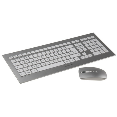 CHERRY Keyboard and Mouse Set Wireless QWERTY Silver