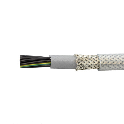 Alpha Wire Control Cable, 2 Cores, 1.5 mm², CY, Screened, 100m, Transparent PVC Sheath