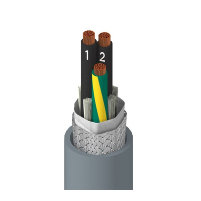 Alpha Wire Xtra-Guard Flex Multicore Industrial Cable, 3 Cores, Screened, 305m, Grey