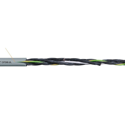 Igus chainflex CF130.UL Control Cable, 18 Cores, 0.75 mm², Unscreened, 100m, Silver Grey