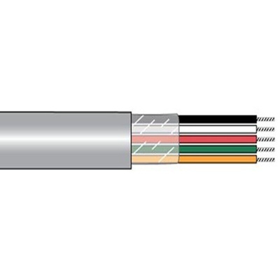 Alpha Wire M38904 Control Cable, 4 Cores, 0.25 mm², Unscreened, 1000ft, Grey PVC Sheath, 24 AWG