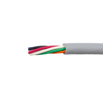 Alpha Wire EcoFlex Control Cable, 6 Cores, 0.35 mm², ECO, Unscreened, 30m, Grey mPPE Sheath, 22 AWG