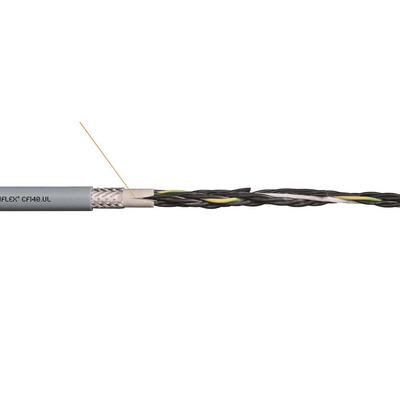 Igus chainflex CF140.UL Control Cable, 25 Cores, 1.5 mm², Screened, 25m, Grey PVC Sheath, 16 AWG