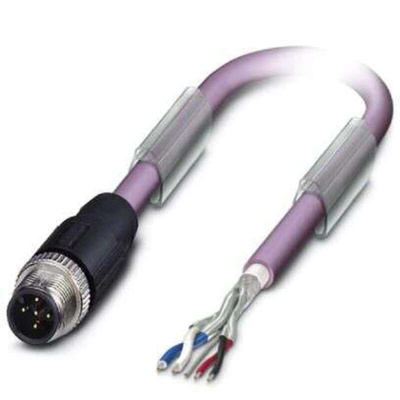 Phoenix Contact Control Cable, 5 Cores, 2x 0.25 mm², Screened, 15m, Purple