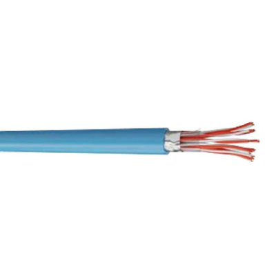 AXINDUS INSTRUM Control Cable, 3 Cores, 0.9 mm, EGSF, Screened, 100m, Blue PVC Sheath