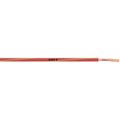 Lapp X05V-K Power Cable, 1 Cores, 1 mm², Unscreened, 250m, Red/White PVC Sheath, 17