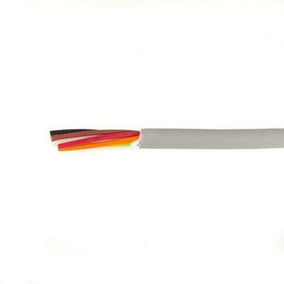 Alpha Wire 78042 Multicore Cable, 2 Cores, 0.81 mm², ECO, Unscreened, 1000ft, Grey Modified Polyphenylene Ether MPPE