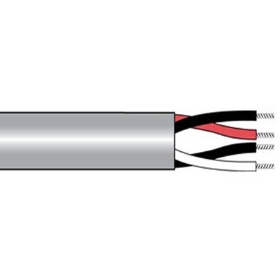 Alpha Wire 1131C Control Cable, 2 Cores, 0.75 mm², Unscreened, 500ft, Grey PVC Sheath, 18 AWG