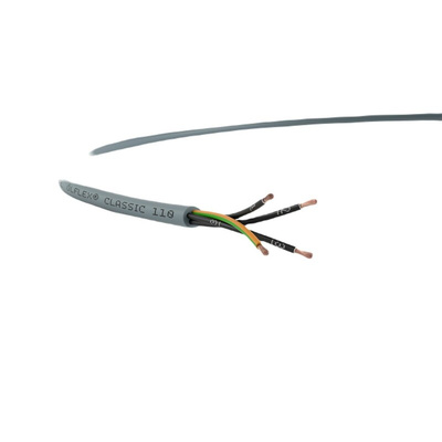 Lapp OLFLEX CLASSIC 110 Control Cable, 10 Cores, 1 mm², YY, Unscreened, 100m, Silver Grey PVC Sheath, 17
