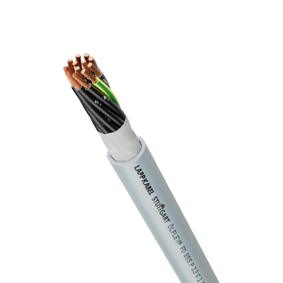 Lapp OLFLEX FD 855 P Control Cable, 4 Cores, 0.75 mm², Unscreened, 50m, Grey Polyurethane PUR Sheath, 19