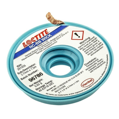 Loctite 1.5m No Clean Desoldering Braid, Width 2.7mm
