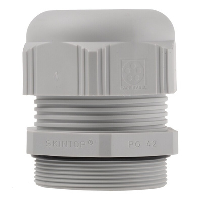Lapp SKINTOP Series Grey Polyamide Cable Gland, PG42 Thread, 35mm Min, 38mm Max, IP68