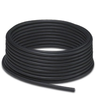 Phoenix Contact SAC-3P-100.0-PUR/0.5 Data Cable, 3 Cores, 0.5 mm², 100m, Black PUR Sheath, 20 AWG