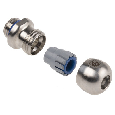Lapp SKINTOP Series Metallic Stainless Steel Cable Gland, M12 Thread, 4mm Min, 7mm Max, IP68, IP69