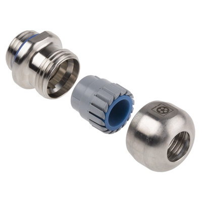 Lapp SKINTOP Series Metallic Stainless Steel Cable Gland, M16 Thread, 6mm Min, 10mm Max, IP68, IP69