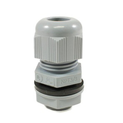 Alpha Wire FIT Series Grey Chloroprene Rubber (O-Ring/Seal), Polyamide Cable Gland, NPT 3/4in Thread, 13mm Min, 18mm