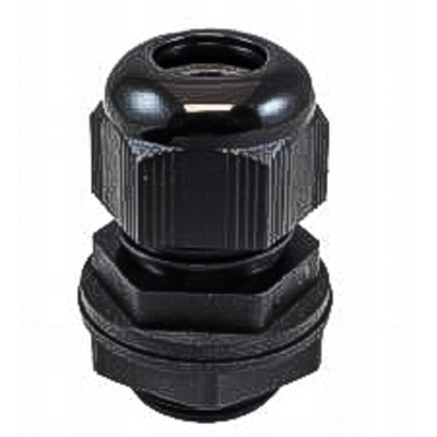 Alpha Wire FIT Series Black PA 6 Cable Gland, M40 Thread, 19mm Min, 28mm Max, IP66, IP68
