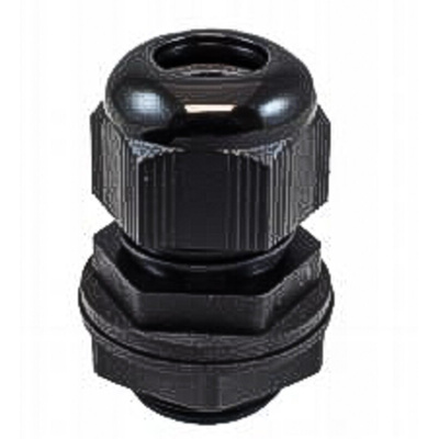 Alpha Wire FIT Series Black PA 6 Cable Gland, PG29 Thread, 18mm Min, 25mm Max, IP66, IP68