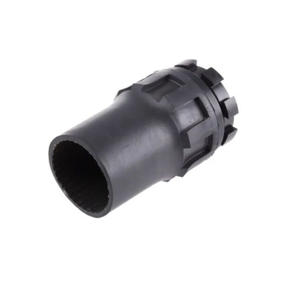 TE Connectivity CES Series Series Black Nylon Cable Gland Locknut, 1-3/8-12 UNF Thread, 12.7mm Min, 30.5mm Max