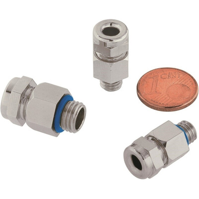 Lapp SKINDICHT Series Nickel Brass Cable Gland, M8 Thread, 3.5mm Min, 5mm Max, IP66, IP68