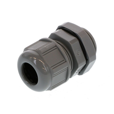 Molex 93600 Series Grey Nylon Cable Gland, M20 Thread, 6mm Min, 12mm Max, IP68