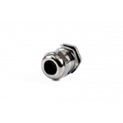 Hammond 1427BCG Series Grey Nickel Plated Brass Cable Gland, M20 Thread, 6mm Min, 12mm Max, IP68