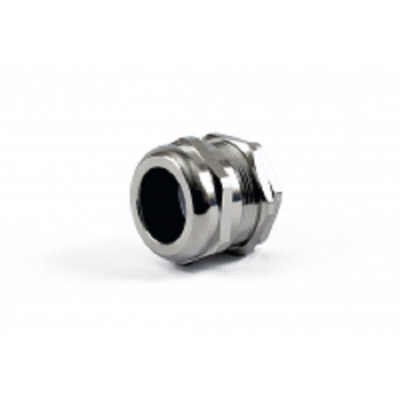 Hammond 1427BCG Series Grey Nickel Plated Brass Cable Gland, M32 Thread, 18mm Min, 25mm Max, IP68