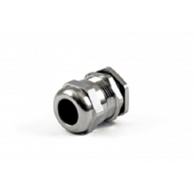 Hammond 1427BCG Series Grey Nickel Plated Brass Cable Gland, PG13 Thread, 6mm Min, 12mm Max, IP68