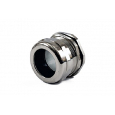 Hammond 1427BCG Series Grey Nickel Plated Brass Cable Gland, PG42 Thread, 32mm Min, 38mm Max, IP68