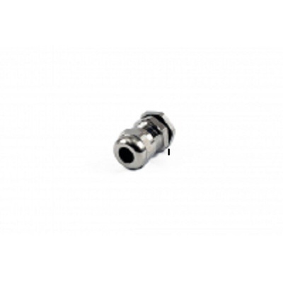Hammond 1427BCG Series Grey Nickel Plated Brass Cable Gland, PG7 Thread, 3mm Min, 4mm Max, IP68