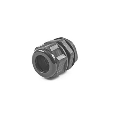 Hammond 1427NCG Series Black Nylon Cable Gland, M25 Thread, 13mm Min, 18mm Max, IP68